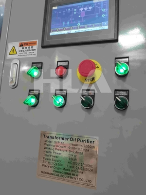 Máquina de filtragem de óleo com transformador de filtro de três etapas com controlo automático PLC