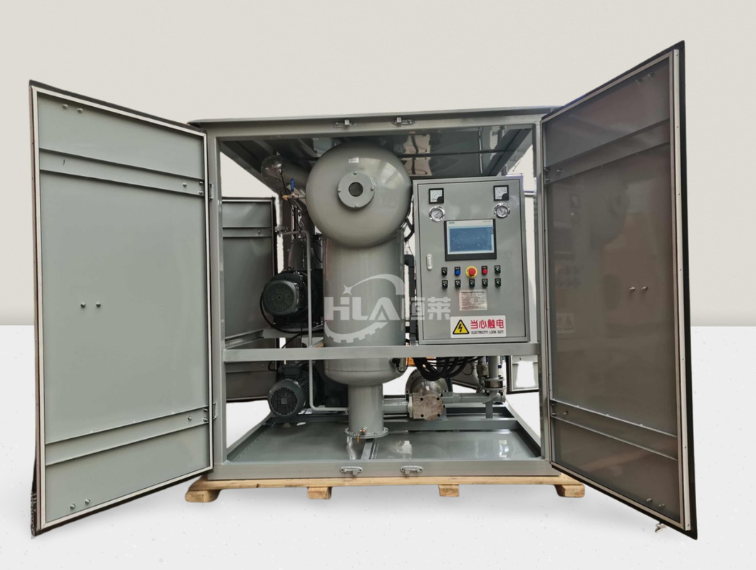 Máquina de purificação de óleo de potência de aquecimento de 48 kW para limpeza eficaz de óleo a uma pressão de 0,04 MPa