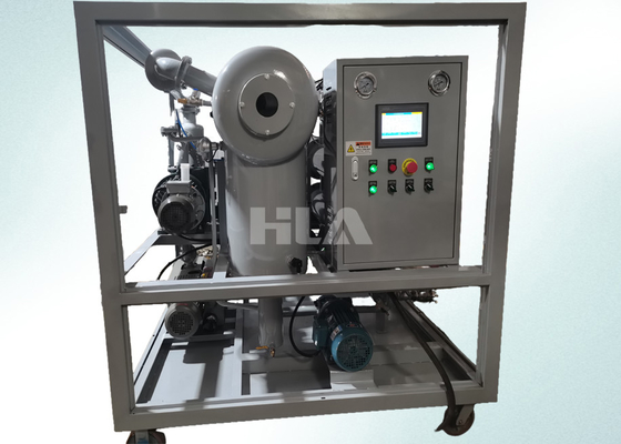 Máquina de filtragem de óleo transformadora de três fases com controlo PLC totalmente automático